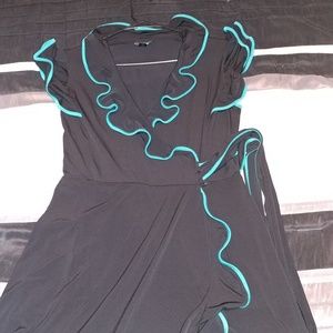 Teal wrap dress